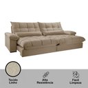 Ver imagem 6 de Sofá Liz 02 Módulos de 80cm Br 25cm Meu Sofá Online A226 Linho Bege