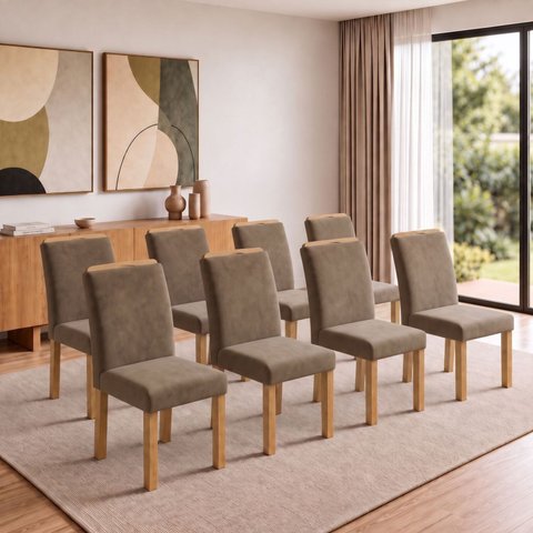 Conjunto 8 Cadeiras para Sala de Jantar Lyra