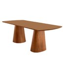 Ver imagem 1 de Mesa para Sala de Jantar Noronha 180cm Madeira Tampo Barril Laminado Moderna Mobília