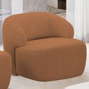Ver imagem 2 de Kit 02 Poltronas Decorativa Fixa Orgânica para Sala Living Barolo L06 Bouclê Terracota - Lyam Decor