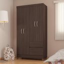 Ver imagem 1 de Guarda Roupa Solteiro Lótus 4 Portas + 2 Gavetas - Demóbile:café Touch