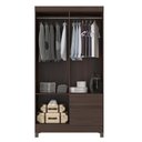 Ver imagem 3 de Guarda Roupa Solteiro Lótus 4 Portas + 2 Gavetas - Demóbile:café Touch