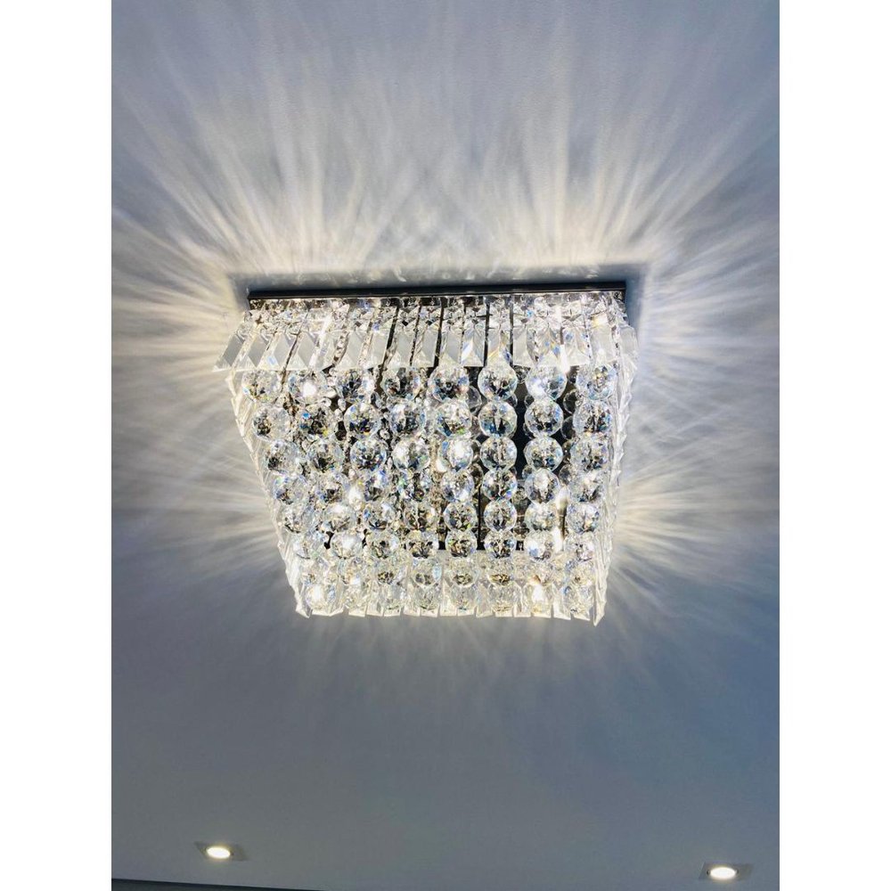 Lustre para Quarto, Sala, Cozinha, Hall em Cristal K9 Base 42x42 - 3