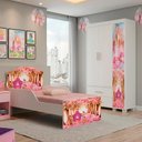 Ver imagem 2 de Guarda Roupa Infantil 3 Portas 2 Gavetas e Mini Cama Infantil 153x79 MDF Decmade