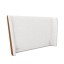 Ver imagem 1 de Cabeceira Design para Cama Casal Torres Pés em Madeira Pu/bouclê Caramelo/off White G91 - Gran Belo