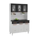 Ver imagem 2 de Armário de Cozinha de Aço Kit Triplo 120cm Regina Multimóveis CR6130 Branco/Preto