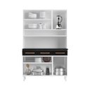 Ver imagem 4 de Armário de Cozinha de Aço Kit Triplo 120cm Regina Multimóveis CR6130 Branco/Preto