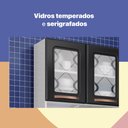 Ver imagem 6 de Armário de Cozinha de Aço Kit Triplo 120cm Regina Multimóveis CR6130 Branco/Preto
