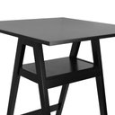Ver imagem 5 de Mesa Bistrô Miami Madeira Maciça e Tampo Quadrado - Preto - Tampo 80x80 Laqueado Preto
