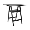 Ver imagem 1 de Mesa Bistrô Miami Madeira Maciça e Tampo Quadrado - Preto - Tampo 80x80 Laqueado Preto