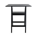 Ver imagem 3 de Mesa Bistrô Miami Madeira Maciça e Tampo Quadrado - Preto - Tampo 80x80 Laqueado Preto