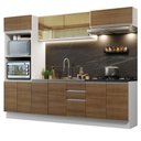 Ver imagem 3 de Armário de Cozinha Completa 100% MDF 270cm Branco/Rustic Acordes Madesa 07