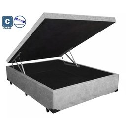 Baú Casal Cinza Orto Suede 138x188x41 - 1