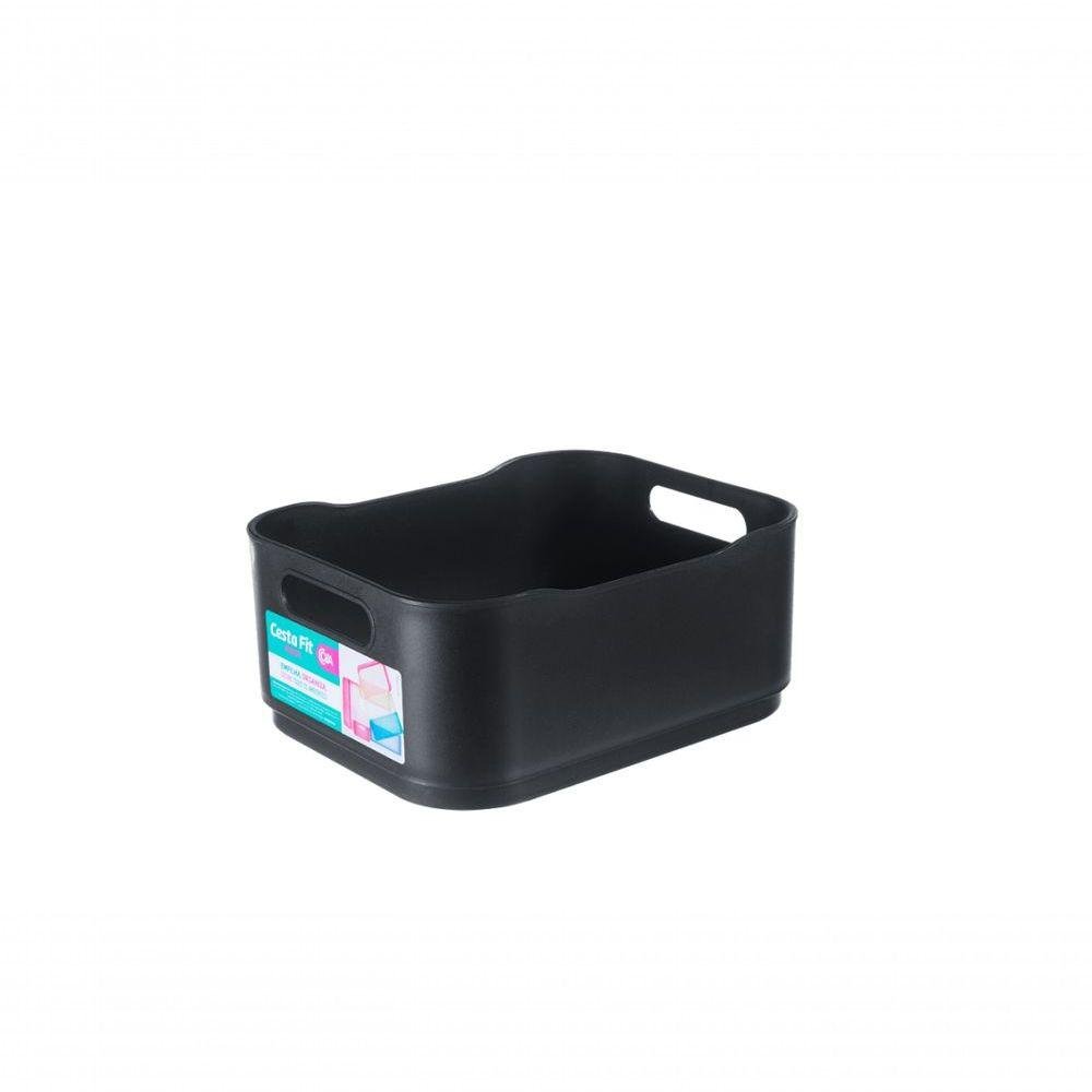 Cesta Fit Pequena 18,5 X 15 X 8 Cm Preto Coza