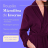 Roupão de Banho Microfibra Feminino Tamanho M Roxo - 5
