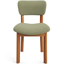 Cadeira para Sala de Jantar Cozinha Living Estofada Dara L02 Bouclê Oliva - Lyam Decor - 3