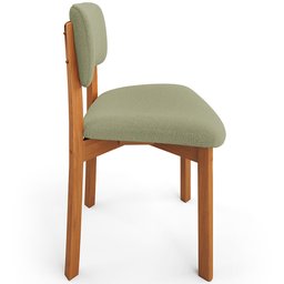 Cadeira para Sala de Jantar Cozinha Living Estofada Dara L02 Bouclê Oliva - Lyam Decor - 6