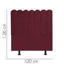 Ver imagem 3 de Cabeceira Estofada Alanis 100CM Solteiro Suede Bordo - D A DECOR