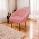 Ver imagem 2 de Poltrona Decorativa para Sala Recepção Manicure Consultório Stella Suede