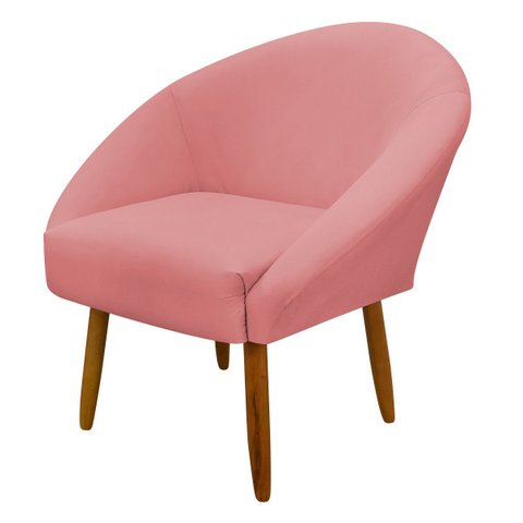 Poltrona Decorativa para Sala Recepção Manicure Consultório Stella Suede