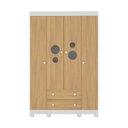 Ver imagem 7 de Guarda-roupa Infantil 122cm com Vidro 4 Portas e 2 Gavetas Bombom Multimóveis Mp4463 Branco/