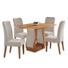 Conjunto Sala de Jantar 120x80,3cm Tampo sem Vidro com 4 Cadeiras Inspirare - 2