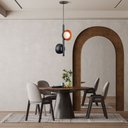 Ver imagem 4 de Luminária Pendente Jabuticaba Noruega 2 Lâmpadas para Sala de Jantar Mesa Balcão Bivolt:preto/110v/2