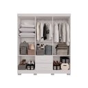Ver imagem 1 de Guarda-roupa Casal 6 Portas 2 Gavetas Estrela Premium Salleto Branco