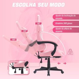 Cadeira Gamer Phyton Fly - Rosa - 5