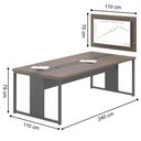 Ver imagem 2 de Mesa de Reunião com Painel 4 Lugares Veneza Freijó Preto