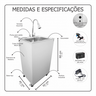 Pia Portátil Gourmet Preta Pressurizada Bateria - Ultra Móveis - 4