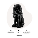 Ver imagem 7 de Escultura Estátua Decorativa Leão Sentado 108cm:preto Fosco