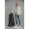 Escultura Estátua Decorativa Leão Sentado 108cm:preto Fosco - 3