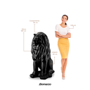 Ver imagem 6 de Escultura Estátua Decorativa Leão Sentado 108cm:preto Fosco