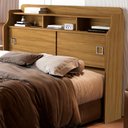 Ver imagem 2 de Cabeceira Casal 2 Portas 145 Cm Mdf Jessica Nature Off Decmade