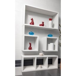 Nicho Organizador Prateleira Mdf para Decoração Kit 04 Peças - Branco Tx - 1