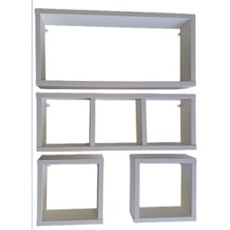 Nicho Organizador Prateleira Mdf para Decoração Kit 04 Peças - Branco Tx - 2