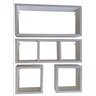 Nicho Organizador Prateleira Mdf para Decoração Kit 04 Peças - Branco Tx - 2