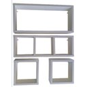 Ver imagem 2 de Nicho Organizador Prateleira Mdf para Decoração Kit 04 Peças - Branco Tx