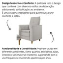 Ver imagem 5 de Poltrona para Sala Confortável Decorativa Isa Linho Cinza
