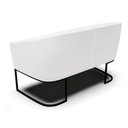 Ver imagem 4 de Sofá Namoradeira 2 Lugares Base Industrial Preto Stella Corino D03 - D'Rossi Cor Branco