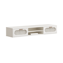 Ver imagem 3 de Rack Suspenso Santorini 2 Gavetas Mdf 180cm para Televisão até 65 Cor Branco