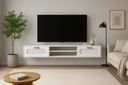 Ver imagem 1 de Rack Suspenso Santorini 2 Gavetas MDF 180cm para Televisão até 65 Cor Branco