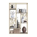 Ver imagem 4 de Estante para Sala de Estar 122cm 6 Prateleiras Destaques Bege/Champagne/Arena