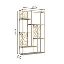 Ver imagem 3 de Estante para Sala de Estar 122cm 6 Prateleiras Destaques Bege/Champagne/Arena