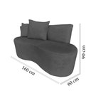 Ver mais imagens de Namoradeira Sofá 2 Lugares Yara Orgânica Suede Cinza