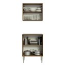 Ver imagem 5 de Kit com Armário Aéreo e Balcão 64cm Rustic/Cinza Emilly Madesa