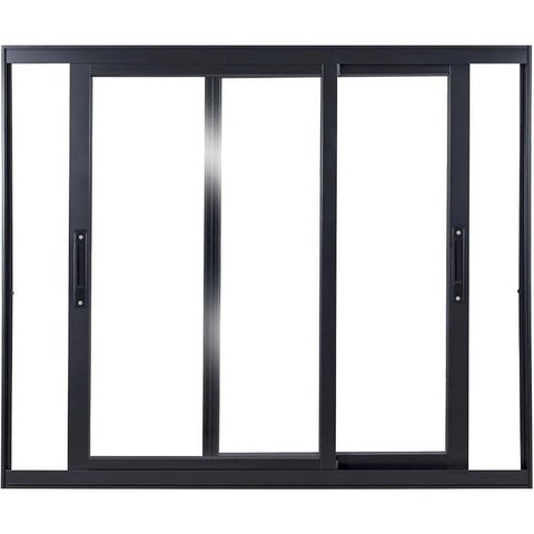 Vitro de Aluminio 2 Folhas Móveis sem Grade Linha Premium:1,20 X 1,20/preto