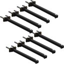 Ver imagem 1 de 08 Suportes Refletor Base Reta Braço 60 Cm 8 Cjts - Preto