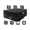 Ver imagem 3 de Cama Box Casal Colchão Ortofirm Black + Box 138x188x71 Double Face Espuma D33 Preto